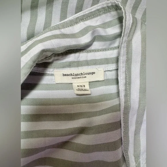 BEACHLUNCHLOUNGE Striped Hi-Low Button Down Shirt - Picture 5 of 7